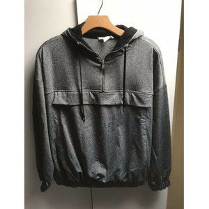 Forever 21 Active Gray Quarter Zip Workout Hoodie